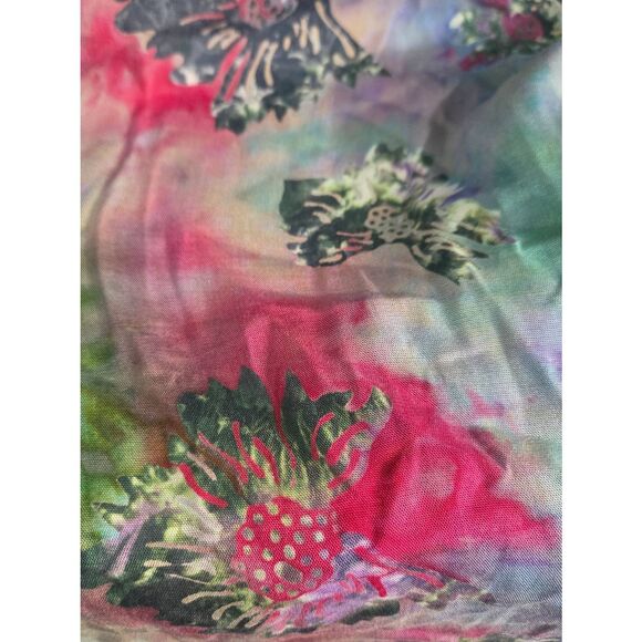 Soft Surroundings Watercolor Floral Batik Topper Kimono Sz. L - Picture 6 of 8